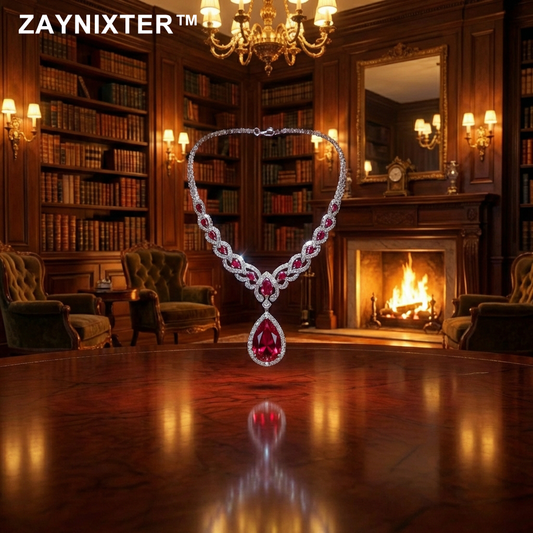 ZAYNIXTER™ | The "Crimson Dynasty" Imperial Ruby & Diamond Heirloom Necklace