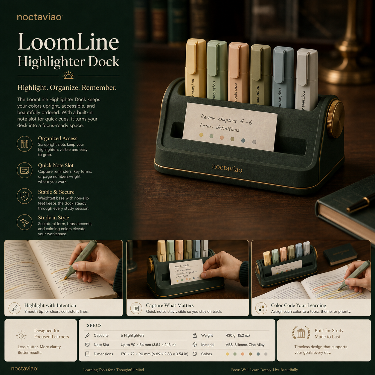 Noctaviao™ LoomLine Highlighter Dock