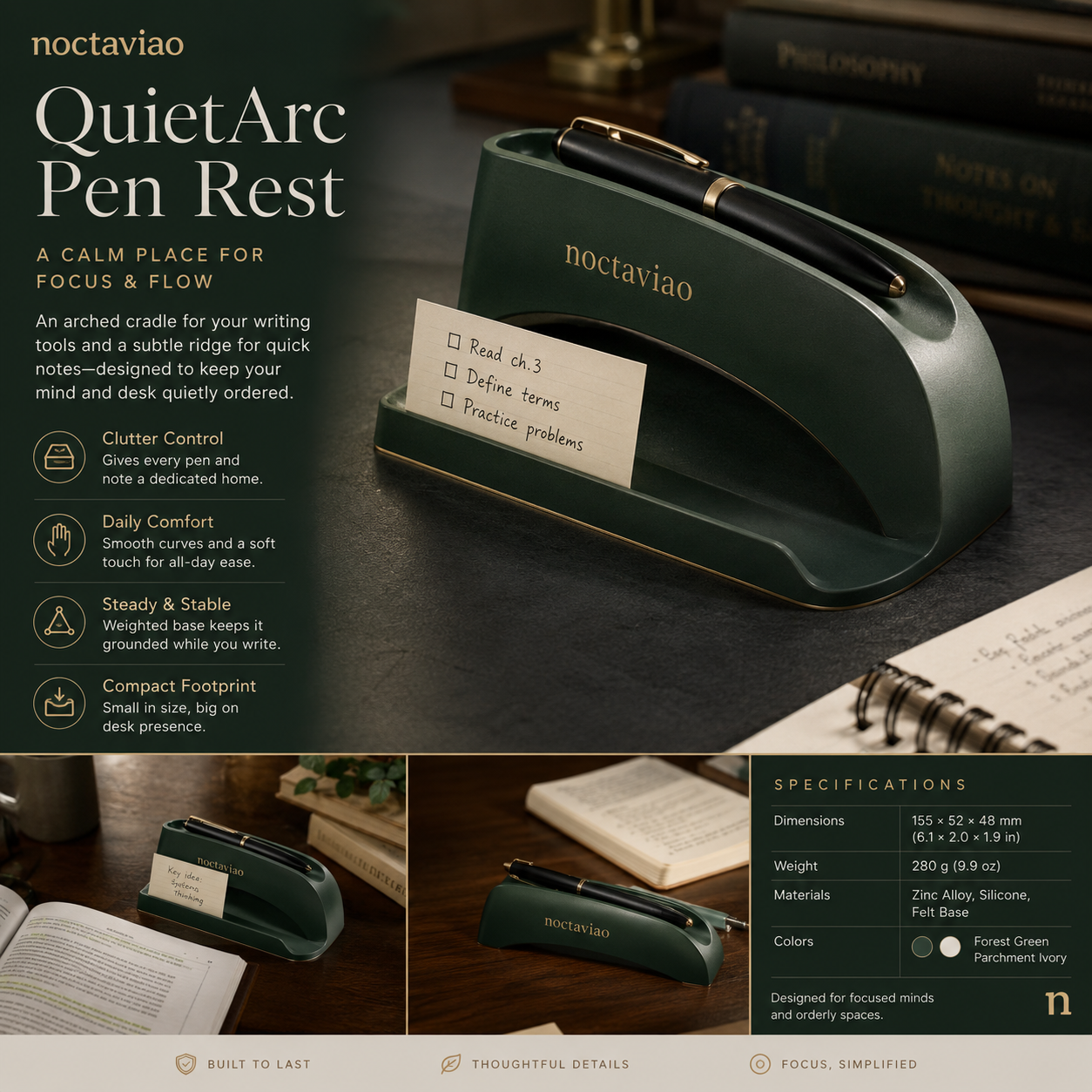 Noctaviao™ QuietArc Pen Rest