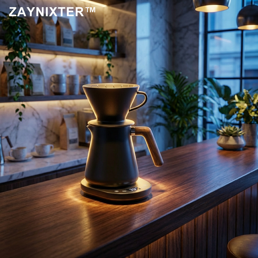ZAYNIXTER™ | The "LuminaBrew" Artisanal Pour-Over & Precision Thermal System
